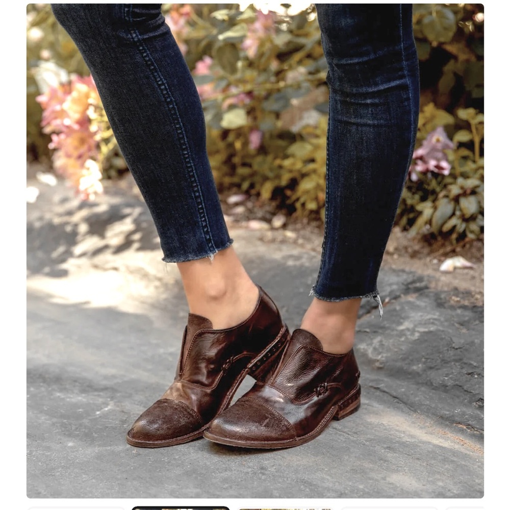 Bed Stu Brown Leather Flats